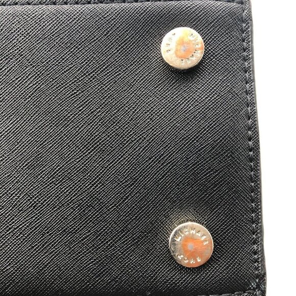 MK MICHAEL KORS SELMA Saffiano Leather Black Gold detach strap 12.5 x 9 x 4.5" - Picture 16 of 16